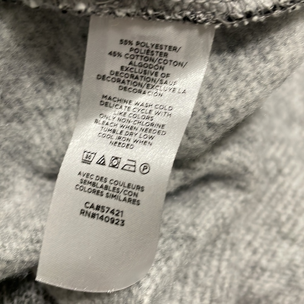 Lou & Grey‎ For Loft Gray Embroidered Pullover Sweatshirt Size Small - Picture 6 of 7